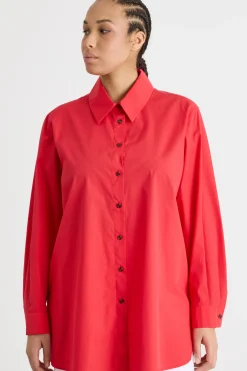 Casacca in popeline - Fuxia