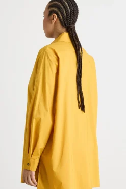 Casacca in popeline - Giallo