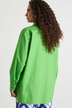 Casacca in popeline - Verde