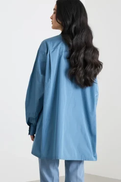 Casacca in taffetà - Azzurro