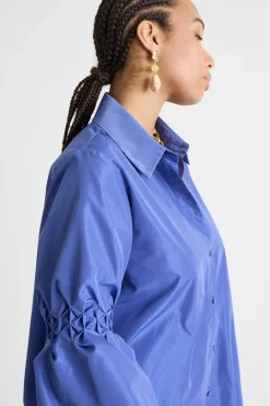 Casacca in taffetà - Bluette