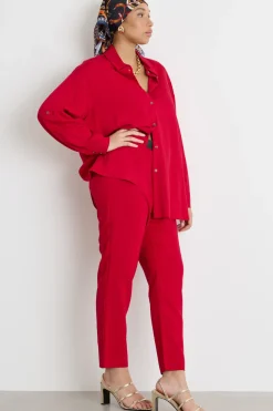 Casacca in tessuto armaturato - Rosso