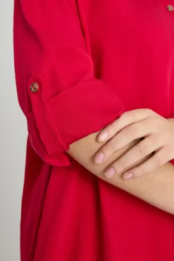 Casacca in tessuto armaturato - Rosso