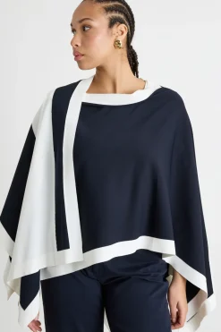 Casacca in viscosa stretch - Blu Bianco
