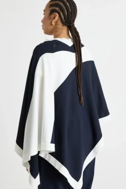 Casacca in viscosa stretch - Blu Bianco