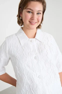 Casacca jacquard - Bianco