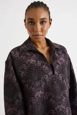 Casacca jacquard - Viola