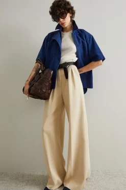 Casacca over in canvas - Blu