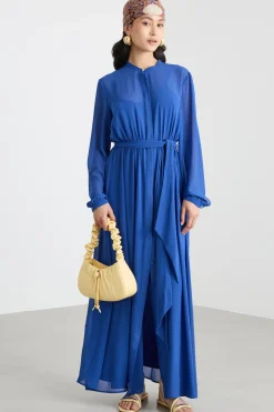 Chemisier in georgette - Blu