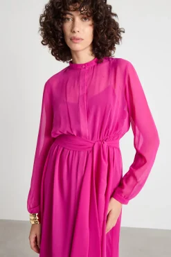 Chemisier in georgette - Fuxia