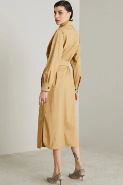 Chemisier in twill antigoccia - Beige