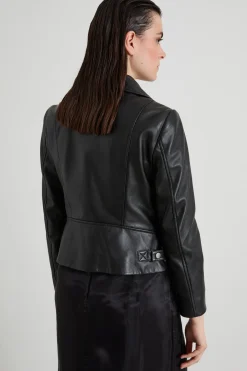 Chiodo in pelle - Nero