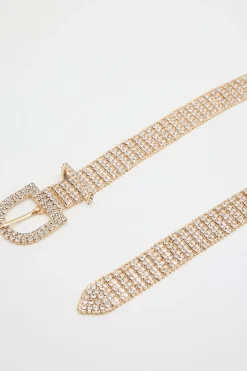 Cintura di strass - Beige