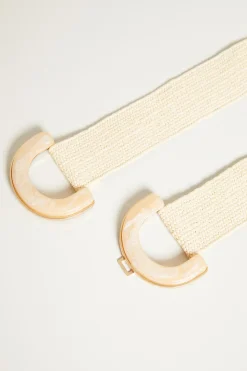 Cintura effetto rafia - Beige