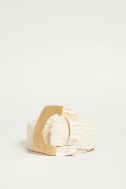 Cintura effetto rafia - Beige