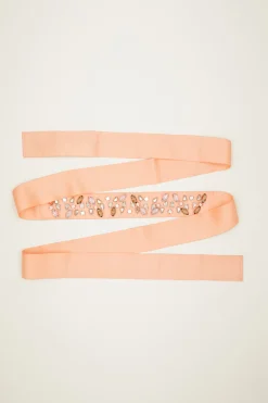 Cintura in gros-grain con strass - Pesca