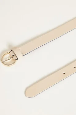 Cintura in pelle - Beige