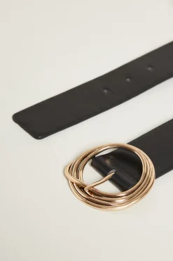 Cintura in pelle - Nero