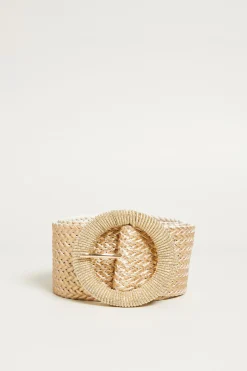 Cintura in rafia - Beige
