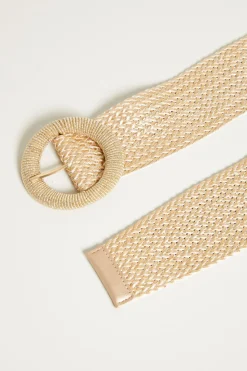 Cintura in rafia - Beige