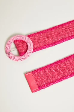 Cintura in rafia - Rosa