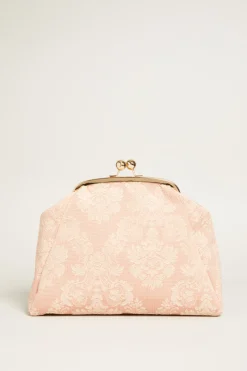 Clutch effetto damasco - Rosa