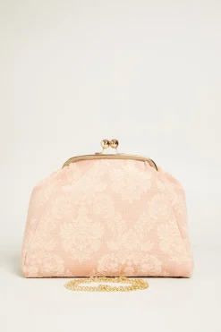 Clutch effetto damasco - Rosa