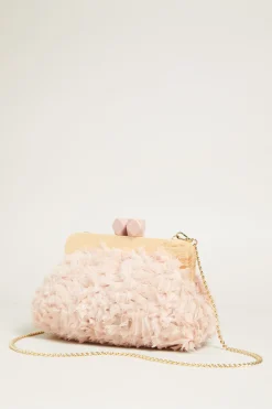Clutch effetto piume - Rosa