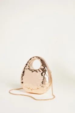 Clutch a goccia in metallo - Oro