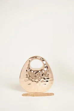 Clutch a goccia in metallo - Oro