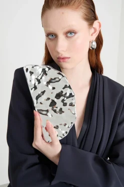 Clutch a semiluna - Argento