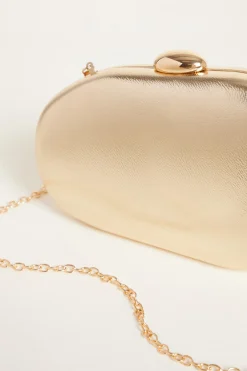 Clutch a uovo laminata - Oro