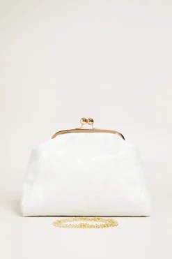 Clutch effetto damasco - Bianco