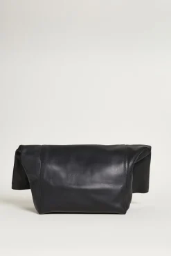 Clutch grande in pelle - Nero