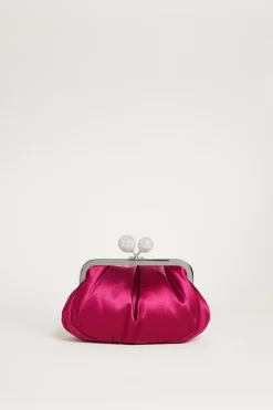 Clutch in raso - Fuxia