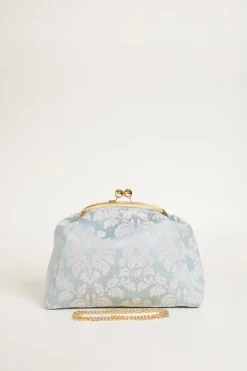 Clutch in tessuto jacquard - Azzurro