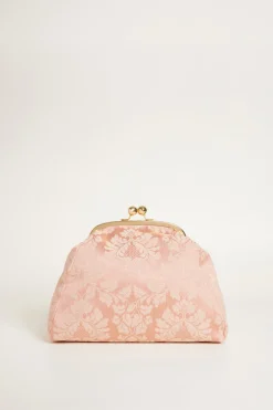 Clutch in tessuto jacquard - Rosa