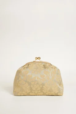 Clutch in tessuto jacquard - Verde