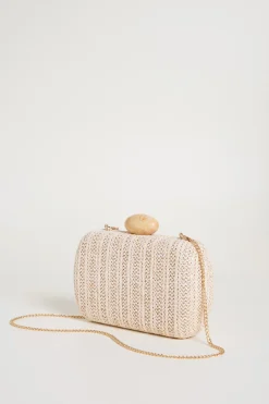 Clutch intrecciata - Beige