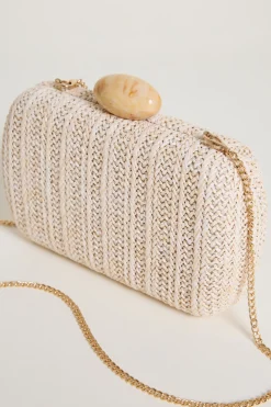Clutch intrecciata - Beige