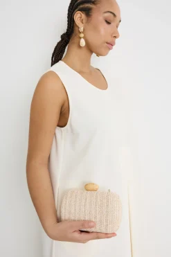 Clutch intrecciata - Beige