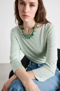 Collana a doppio filo con pietre - Verde