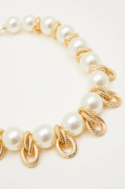 Collana con maxi boule - Oro Bianco