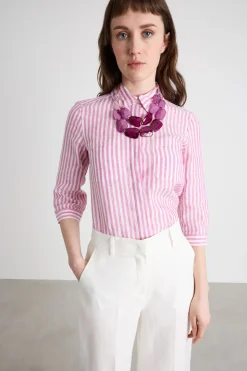Collana con pietre piatte - Viola