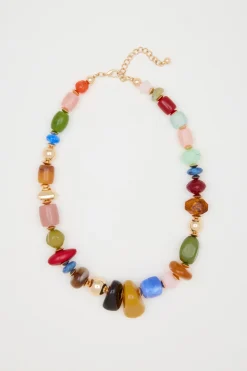 Collana con pietre - Rosso