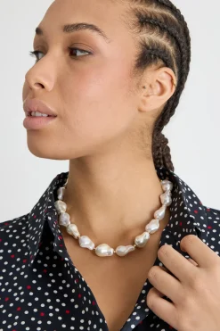 Collana di perline barocche - Bianco