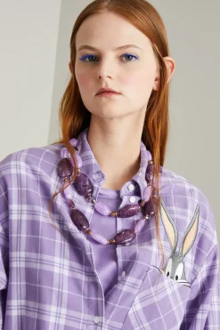 Collana doppio filo - Lilla Viola