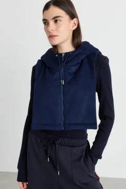 Collo cappuccio reversibile - Blu