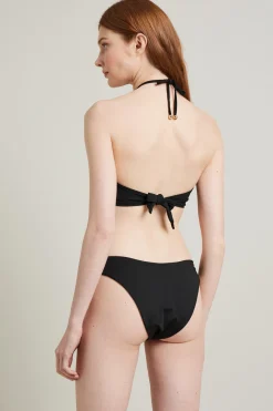 Completo mare in jersey jacquard - Nero Marrone Bianco