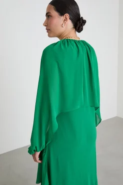 Coprispalle in georgette - Verde Prato